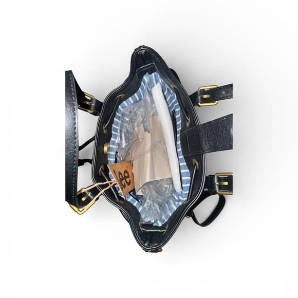 Lee Black and White Striped Mini Bag/Backpack - Picture 3 of 4